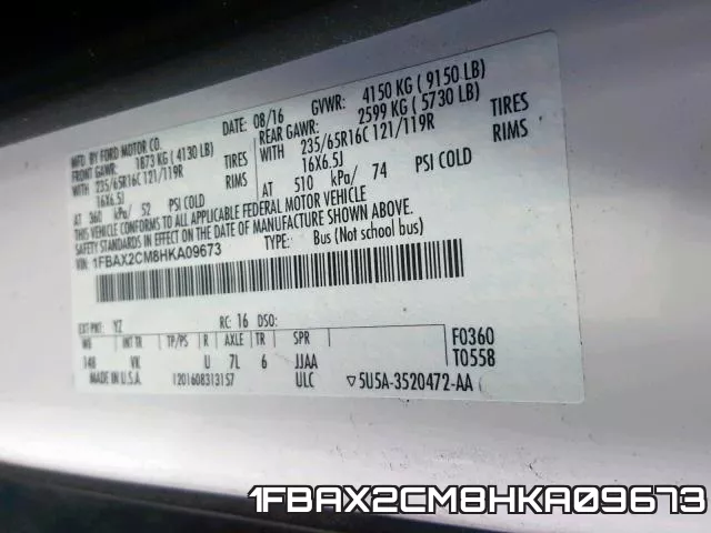 1FBAX2CM8HKA09673 фото 2