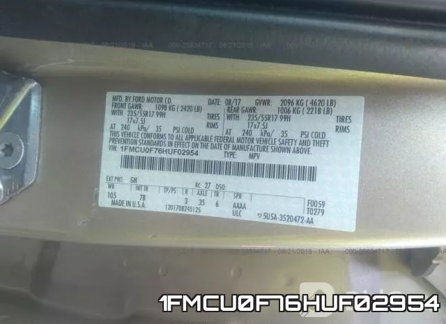 1FMCU0F76HUF02954 фото 10