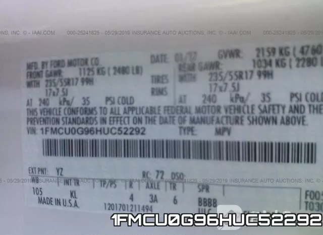 1FMCU0G96HUC52292 фото 10