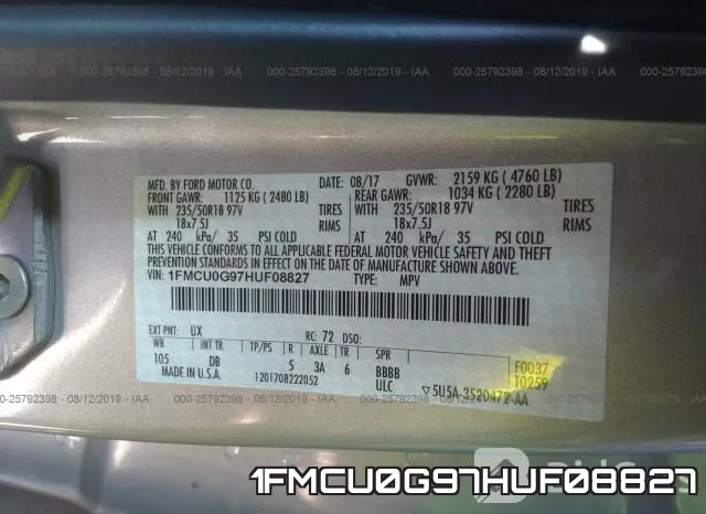 1FMCU0G97HUF08827 фото 10