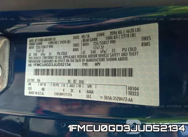 1FMCU0GD3JUD52134 фото 10
