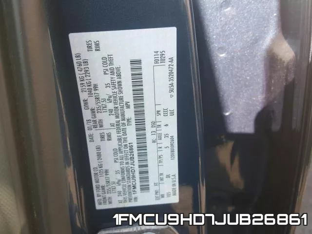 1FMCU9HD7JUB26861 фото 2
