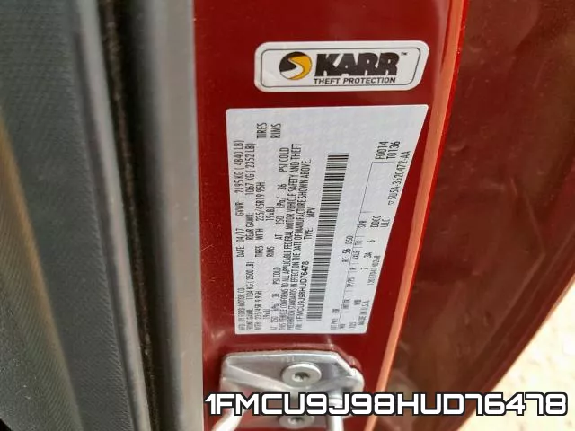 1FMCU9J98HUD76478 фото 2