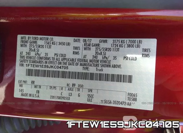1FTEW1E59JKC04705 фото 10