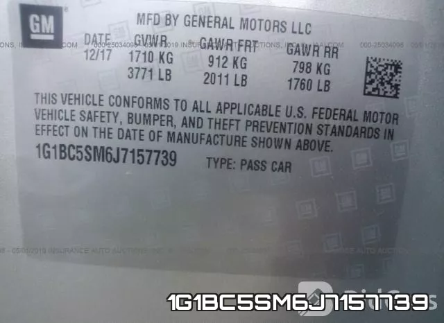 1G1BC5SM6J7157739 фото 10