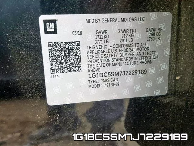 1G1BC5SM7J7229189 фото 2