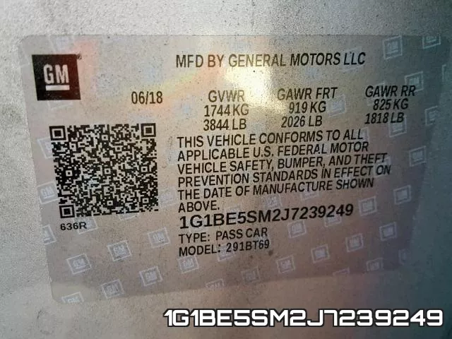 1G1BE5SM2J7239249 фото 2