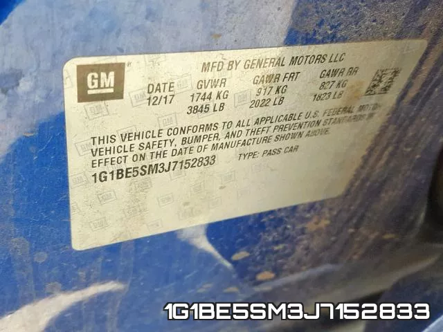 1G1BE5SM3J7152833 фото 2