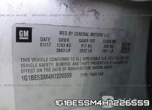 1G1BE5SM4H7226559 фото 10