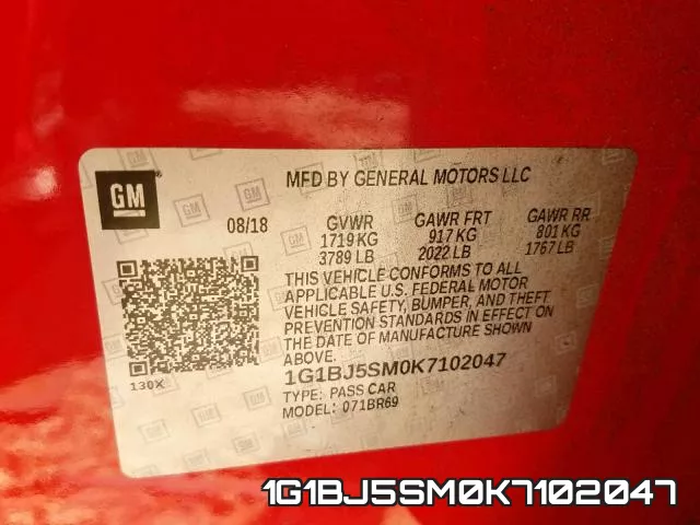 1G1BJ5SM0K7102047 фото 2