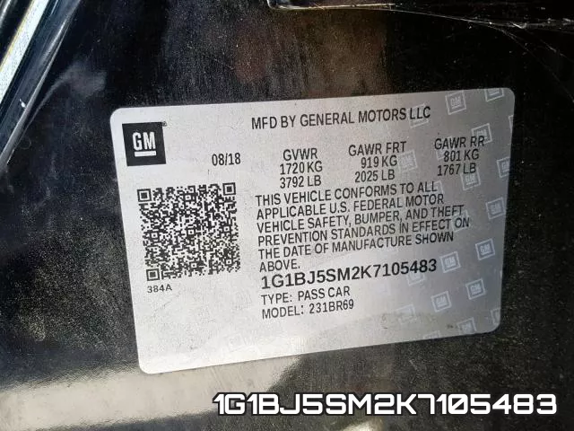 1G1BJ5SM2K7105483 фото 2
