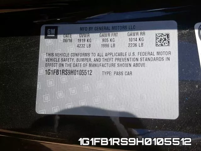1G1FB1RS9H0105512 фото 2