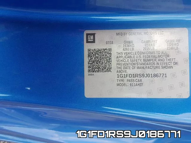1G1FD1RS9J0186771 фото 2