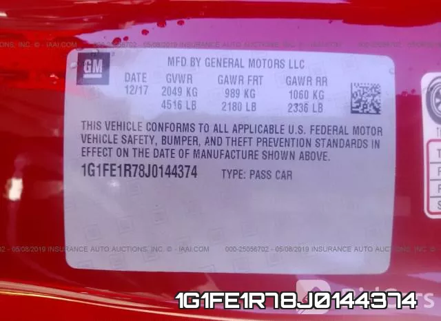 1G1FE1R78J0144374 фото 10