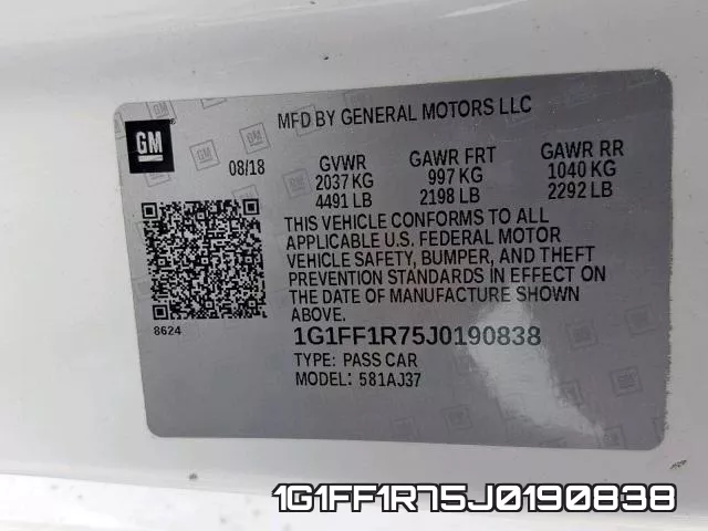 1G1FF1R75J0190838 фото 2