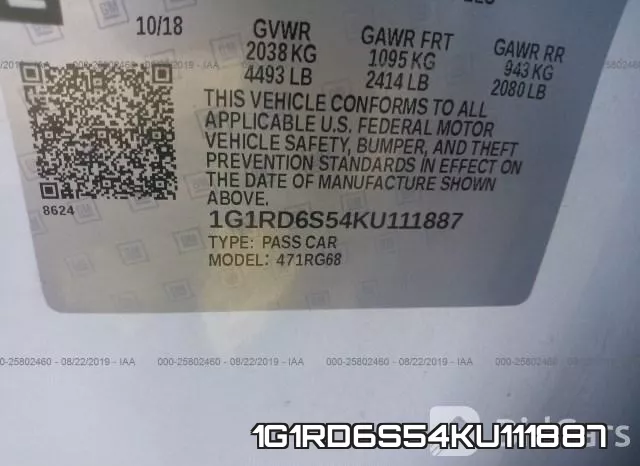 1G1RD6S54KU111887 фото 10