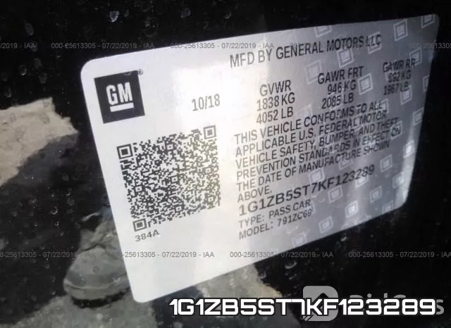 1G1ZB5ST7KF123289 фото 10