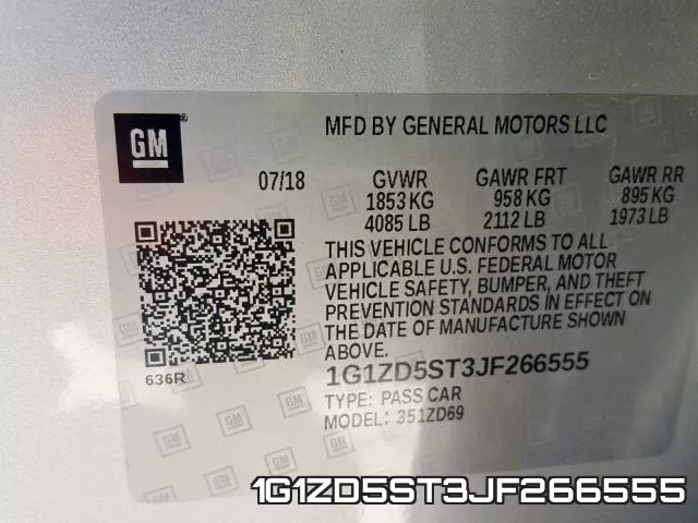 1G1ZD5ST3JF266555 фото 2