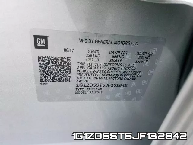 1G1ZD5ST5JF132842 фото 2