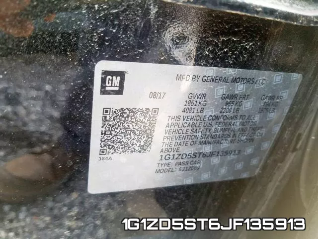 1G1ZD5ST6JF135913 фото 2