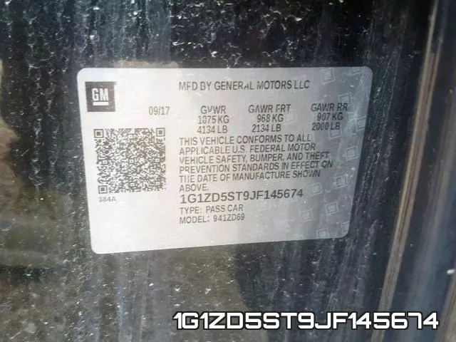 1G1ZD5ST9JF145674 фото 2
