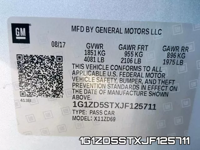 1G1ZD5STXJF125711 фото 2