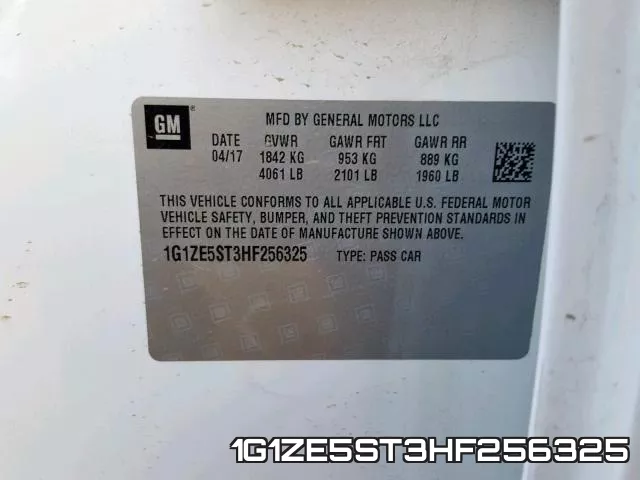 1G1ZE5ST3HF256325 фото 2