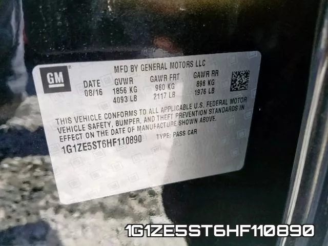 1G1ZE5ST6HF110890 фото 2
