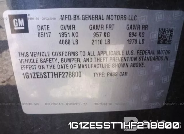 1G1ZE5ST7HF278800 фото 10