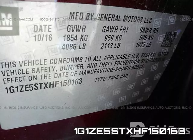 1G1ZE5STXHF150163 фото 10