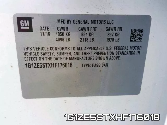 1G1ZE5STXHF176018 фото 2