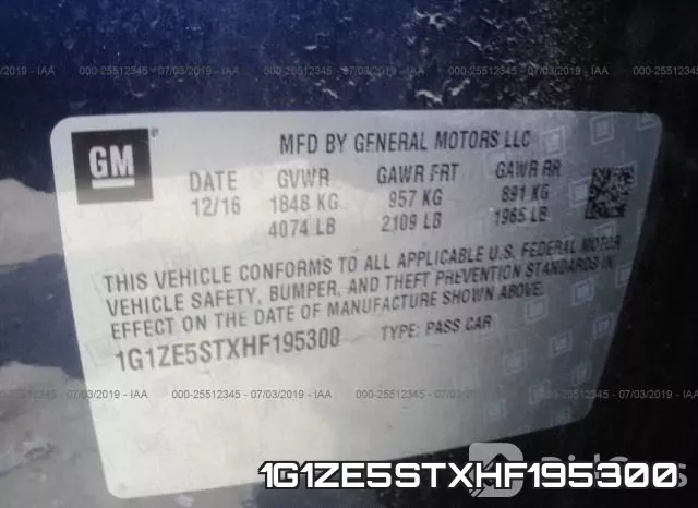1G1ZE5STXHF195300 фото 10