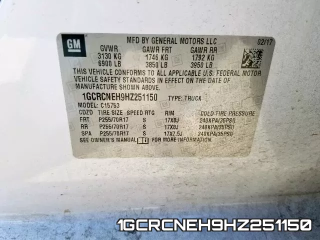 1GCRCNEH9HZ251150 фото 2