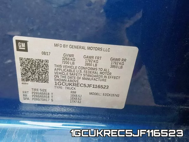1GCUKREC5JF116523 фото 2
