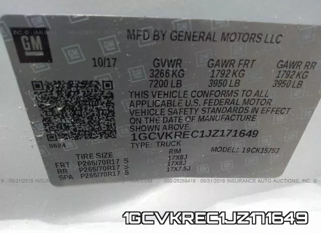 1GCVKREC1JZ171649 фото 10