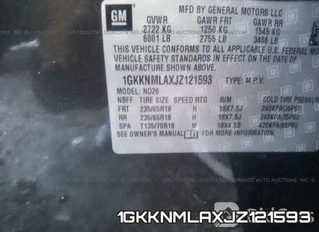 1GKKNMLAXJZ121593 фото 10