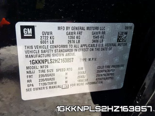 1GKKNPLS2HZ163857 фото 2