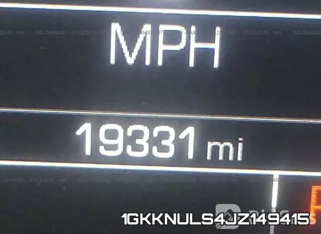 1GKKNULS4JZ149415 фото 8