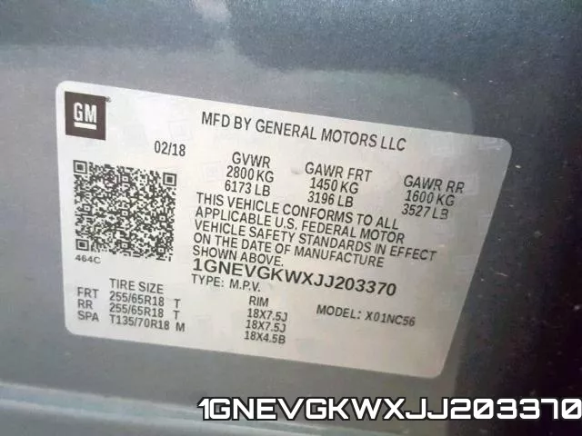1GNEVGKWXJJ203370 фото 2