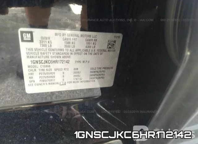 1GNSCJKC6HR172142 фото 10