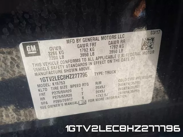 1GTV2LEC8HZ277796 фото 2