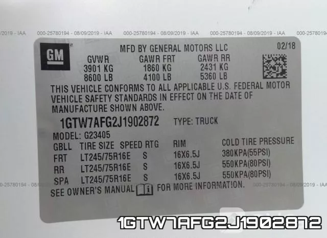 1GTW7AFG2J1902872 фото 10