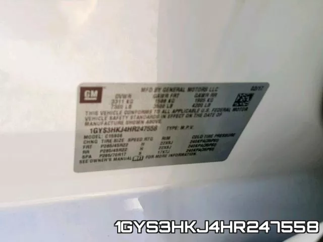 1GYS3HKJ4HR247558 фото 2
