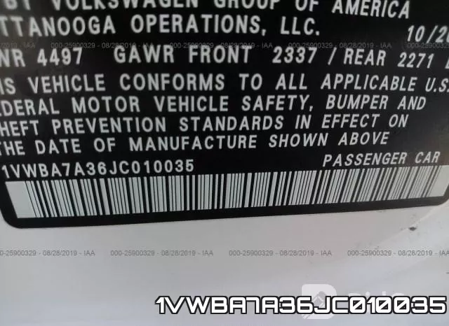 1VWBA7A36JC010035 фото 10