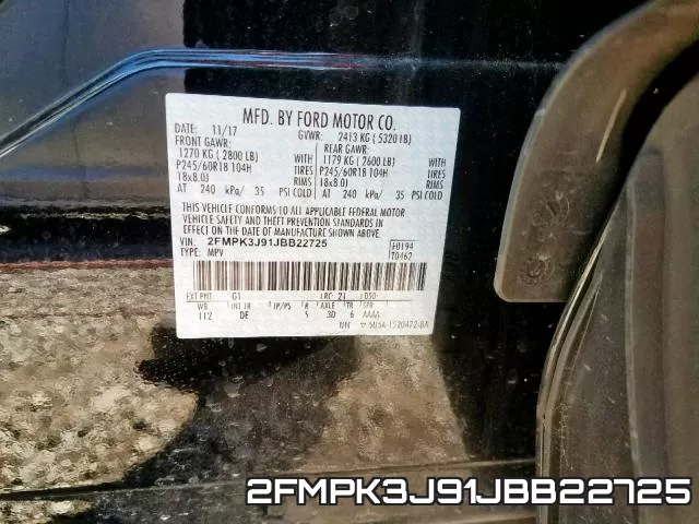 2FMPK3J91JBB22725 фото 2