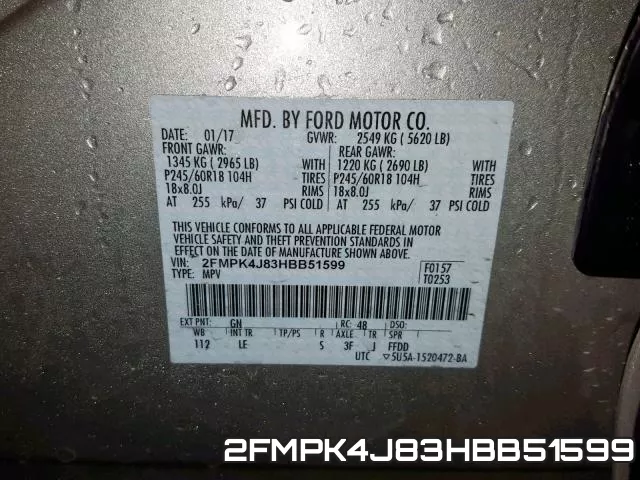 2FMPK4J83HBB51599 фото 2