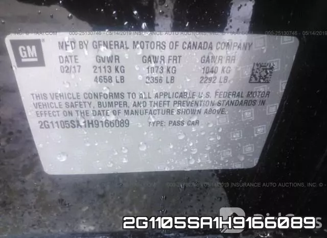 2G1105SA1H9166089 фото 10