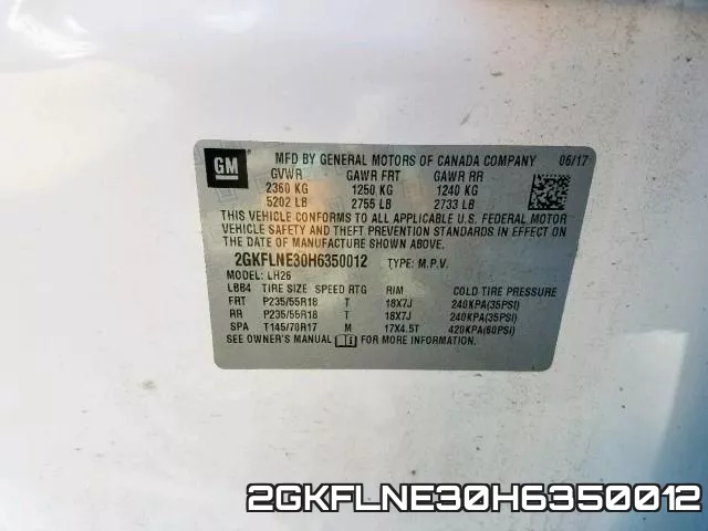 2GKFLNE30H6350012 фото 2