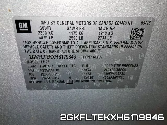 2GKFLTEKXH6179846 фото 2