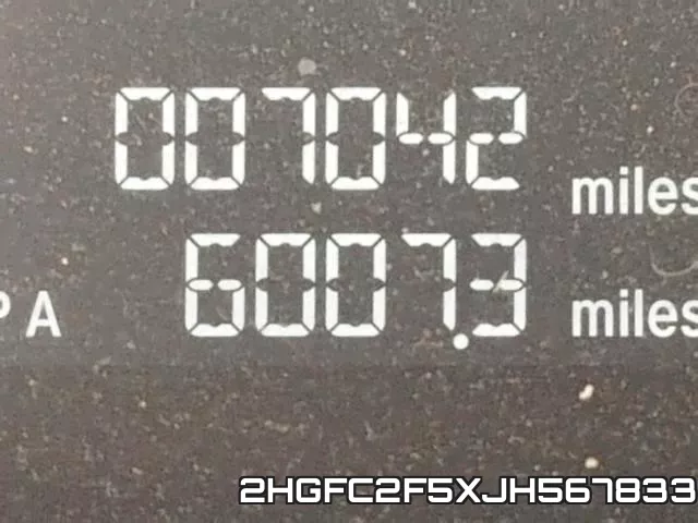 2HGFC2F5XJH567833 фото 9